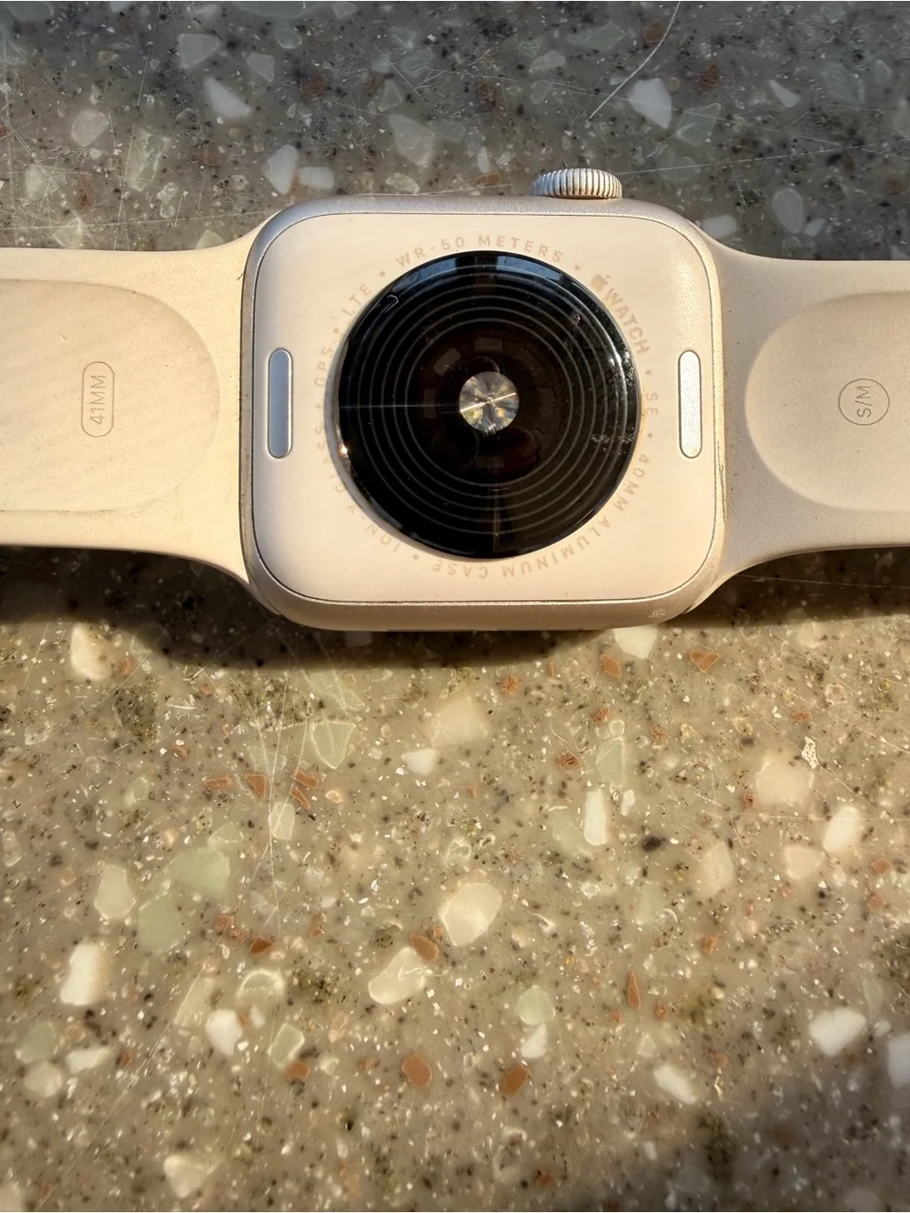 Silver Smartwatch with White Sport Band - Wireless Wearable